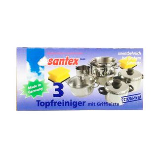 Ыдыс жууға арналған губка Santex, ойығы бар, 3 дана/қапт / Тұрмыстық губкалар