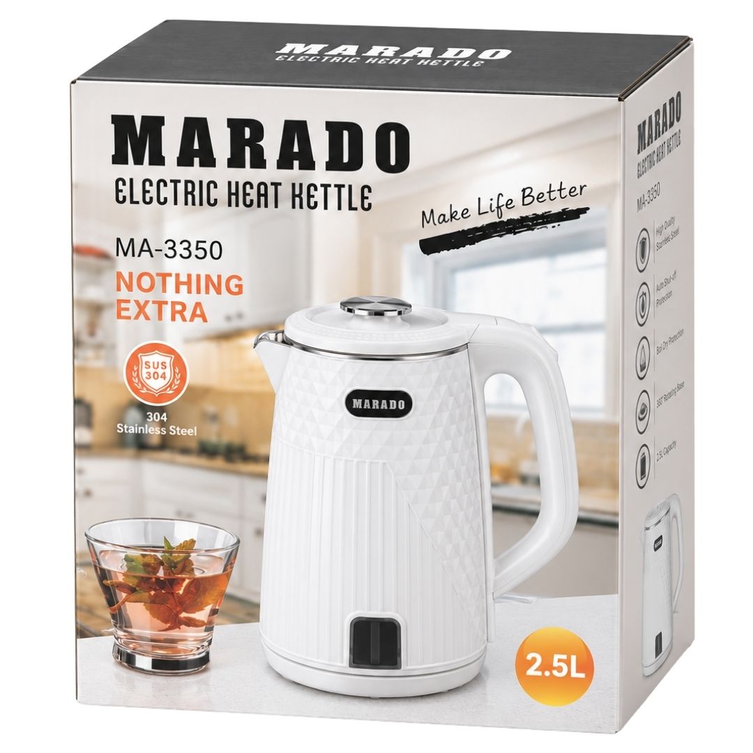 Электрический чайник Marado MA-3350, 2,5 л, пластик, ассорти / Оборудование для кухни №4 oe.kz Электрический чайник Marado MA-3350, 2,5 л, пластик, ассорти / Оборудование для кухни №4