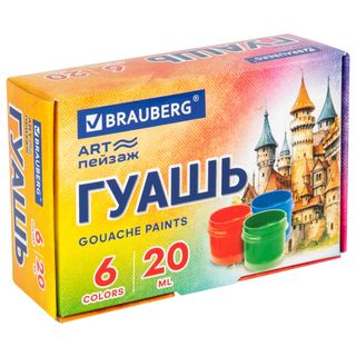 Гуашь Brauberg "Замок", 6 цветов / Гуашь