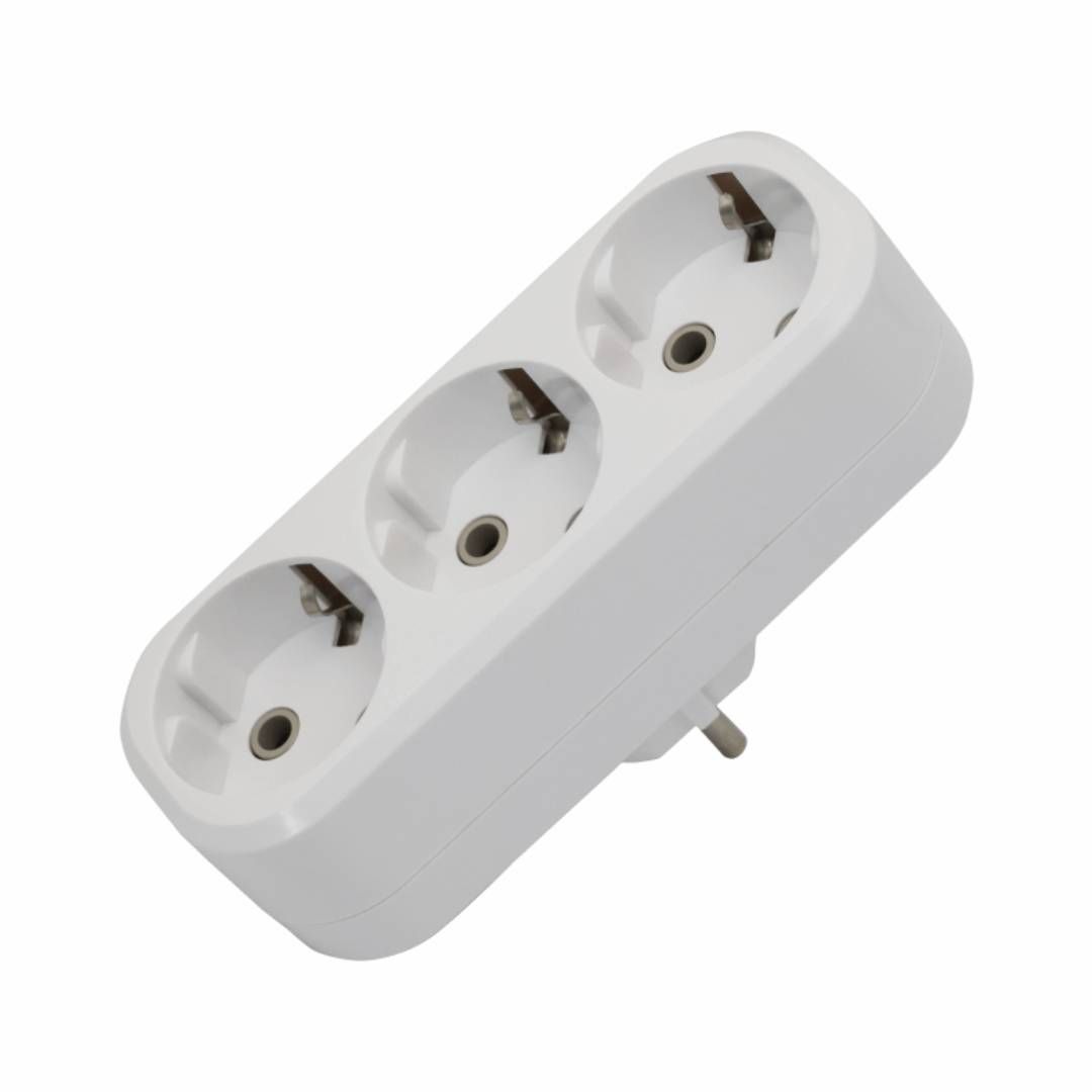 Удлинитель Power Unit, 3 гнезда, 2P+PE, с заземлением, белый / Удлинители, тройники