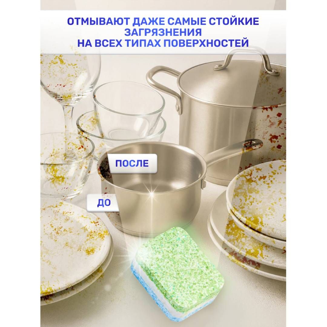 Таблетки для посудомоечных машин Clean&Fresh "ALL-in-1", 100 таблеток / Чистящие средства №2