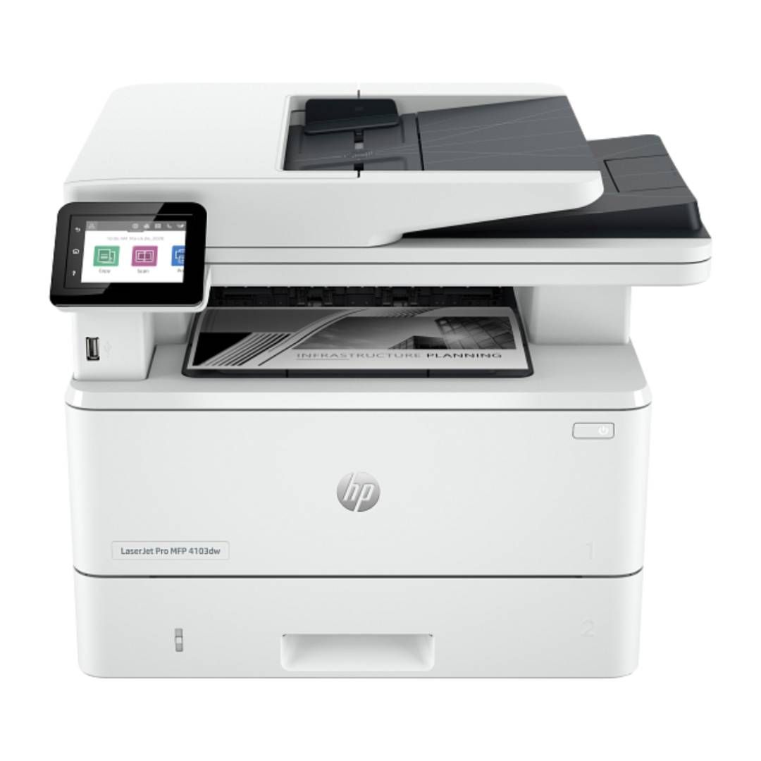 МФУ лазерное HP LaserJet Pro 4103dw (принтер, сканер, копир), А4, 40 стр/мин, Wi-Fi, USB, Ethernet / Лазерные монохромные oe.kz МФУ лазерное HP LaserJet Pro 4103dw (принтер, сканер, копир), А4, 40 стр/мин, Wi-Fi, USB, Ethernet / Лазерные монохромные