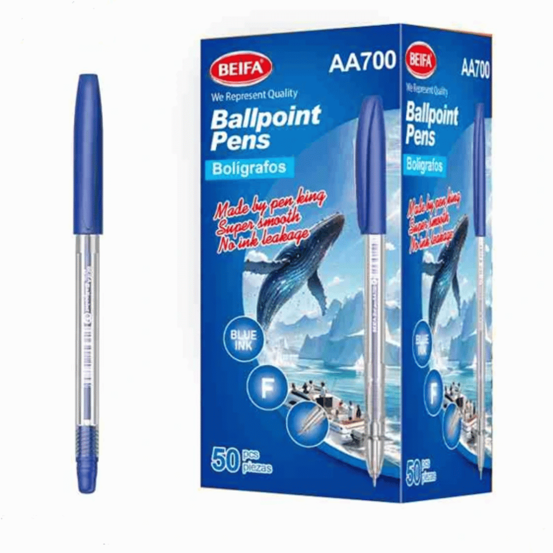 Ручка шариковая Beifa "AA700-50B2", 0,7 мм, синяя, цена за штуку / Ручки шариковые неавтоматические №2
