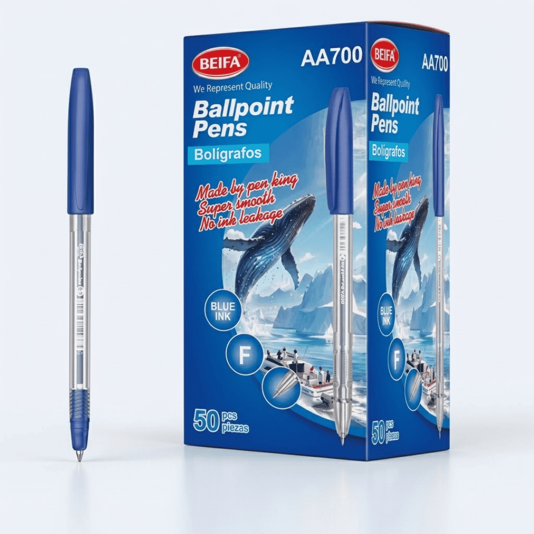 Ручка шариковая Beifa "AA700-50B2", 0,7 мм, синяя, цена за штуку / Ручки шариковые неавтоматические №2