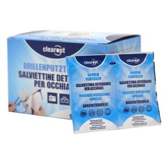 Салфетки влажные для чистки очков ClearOpt, 50 шт/упак / Салфетки влажные косметические