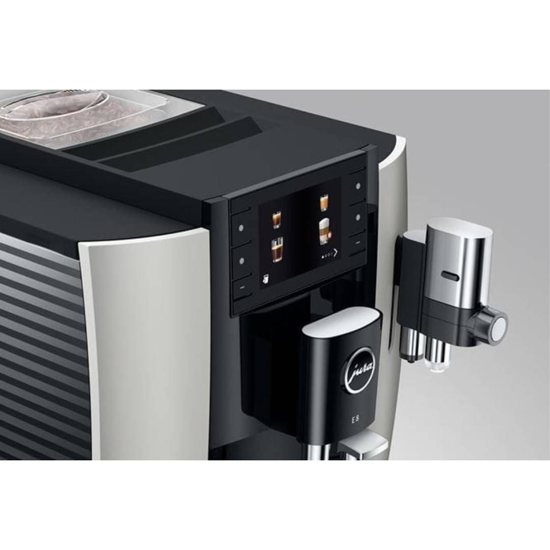 Кофемашина автоматическая Jura Е8 Platin EC, зерновой и молотый, черно-серебристый / Оборудование для кухни	 №12