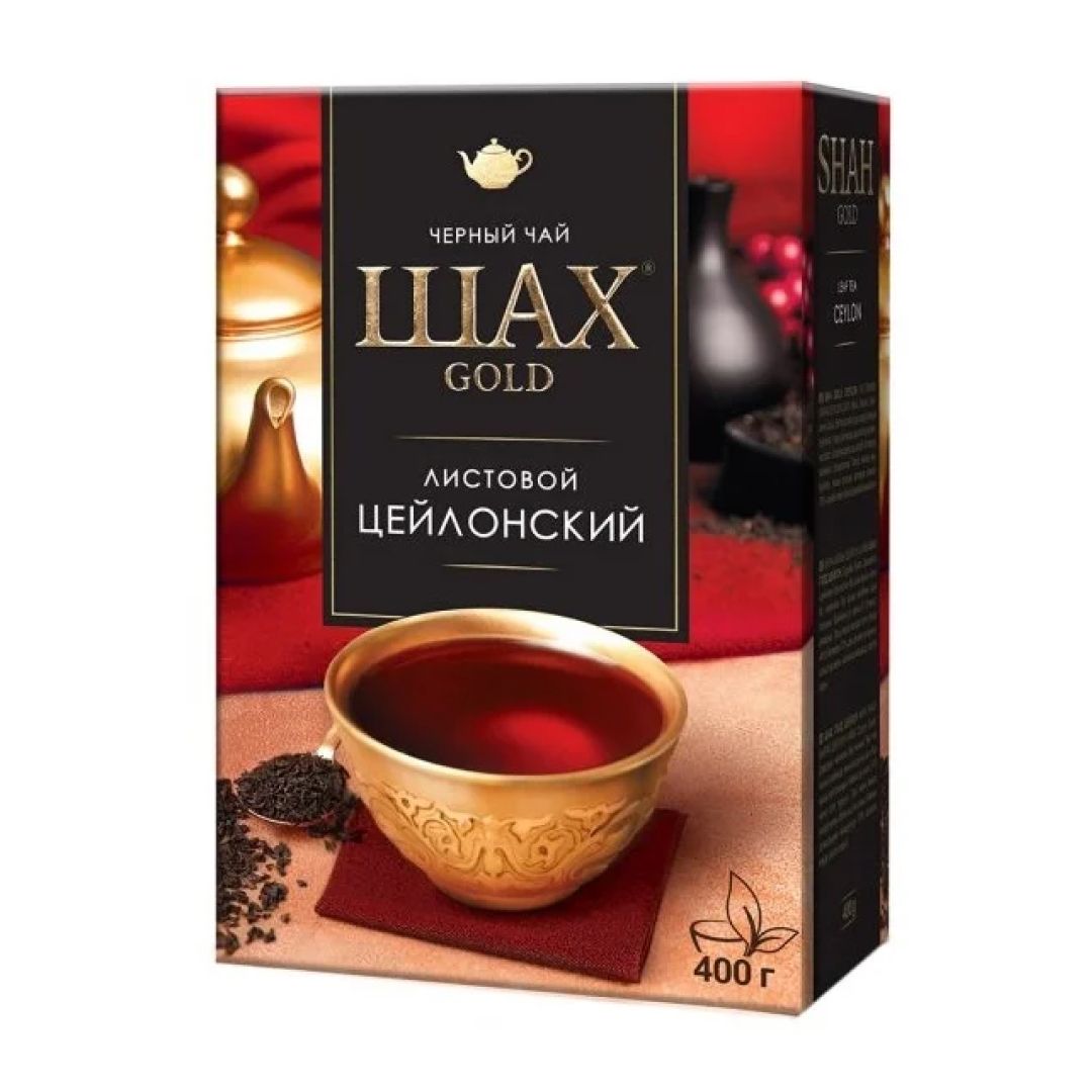 Чай Шах Gold "Цейлонский", 400 гр, черный, листовой / Чай листовой