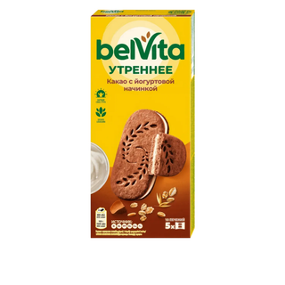 Печенье BelVita "Утреннее", c какао и йогуртовой начинкой, 253 гр / Печенье и пряники oe.kz Печенье BelVita "Утреннее", c какао и йогуртовой начинкой, 253 гр / Печенье и пряники