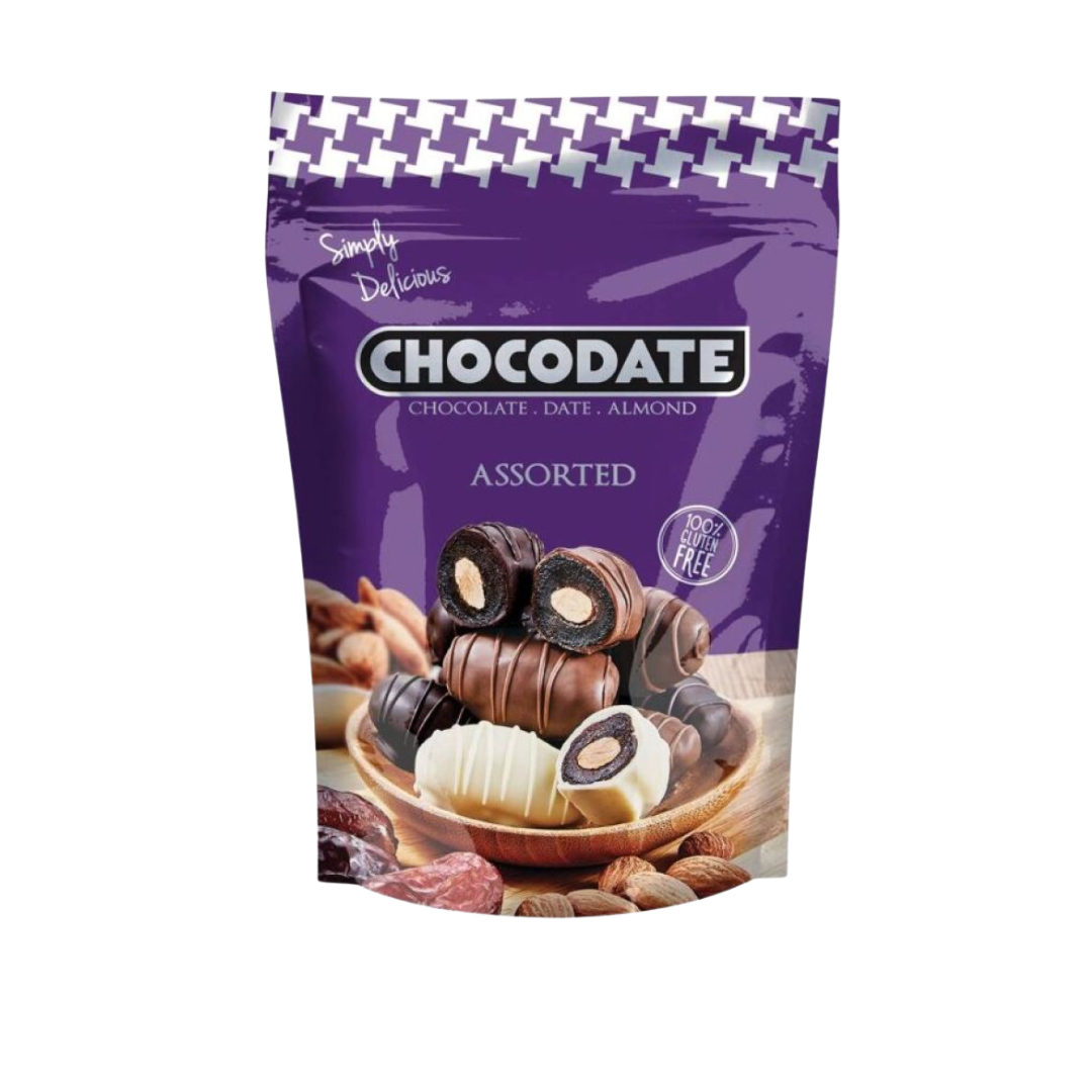 Шоколадтағы құрмалар Chocodate, ассорти, 100 гр / Кәмпиттер oe.kz Шоколадтағы құрмалар Chocodate, ассорти, 100 гр / Кәмпиттер