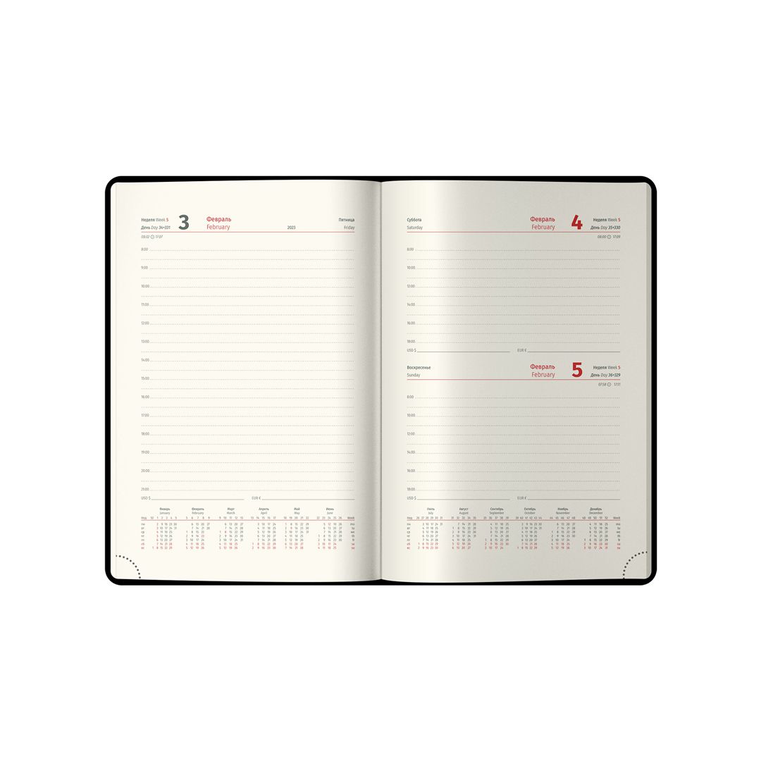 Ежедневник датированный Berlingo "Vivella Prestige", 2023 г., А5, 184 л, зеленый / Ежедневники датированные №3