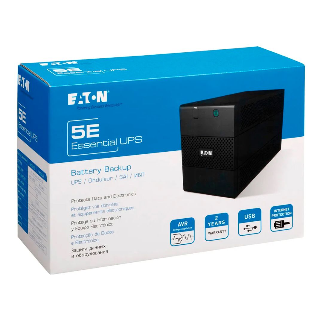 ИБП Eaton 5E 650i USB DIN, 650ВА/360Вт, черный