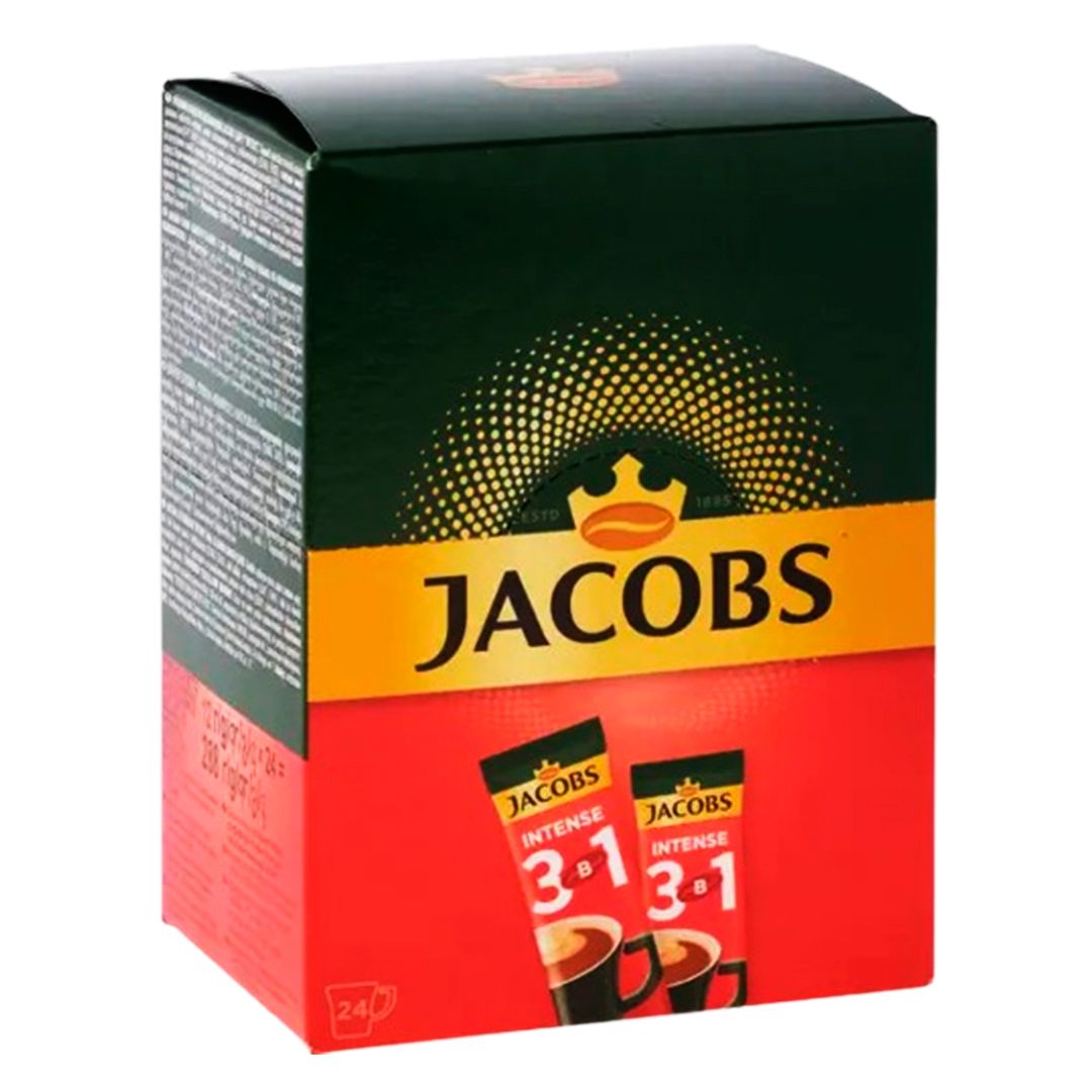 Кофе растворимый Jacobs "Intense", 3 в 1, 24 пакетика