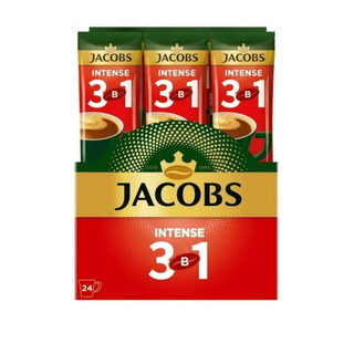 Кофе растворимый Jacobs "Intense", 3 в 1, 24 пакетика / Кофе порционный oe.kz Кофе растворимый Jacobs "Intense", 3 в 1, 24 пакетика / Кофе порционный