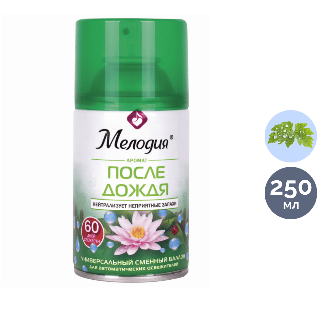 Сменные баллоны Мелодия "После дождя", 250 мл / Баллончики для диспенсеров