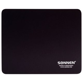 Коврик для мыши Sonnen "Black", резиновая основа, размер 220*180*3 мм, черный / Коврики для мыши