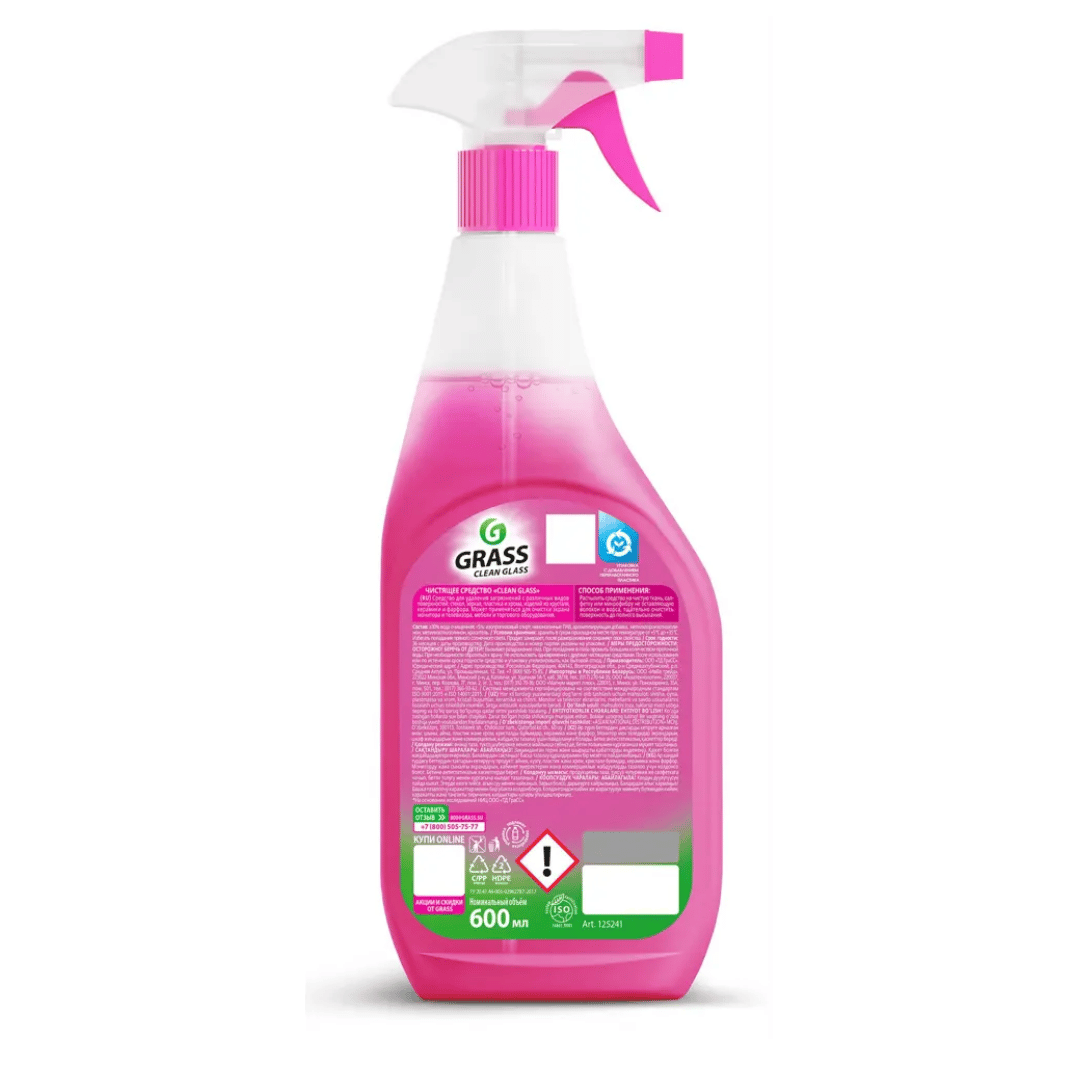 Әйнектерді жуғыш құрал Grass "Clean Glass орман жидектері", бүріккішпен, 600 мл / Әйнек жууға арналған құралдар №2