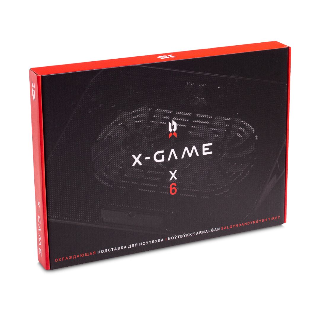 Подставка для ноутбука X-Game "X6", 2 USB порта, 15,6", черная