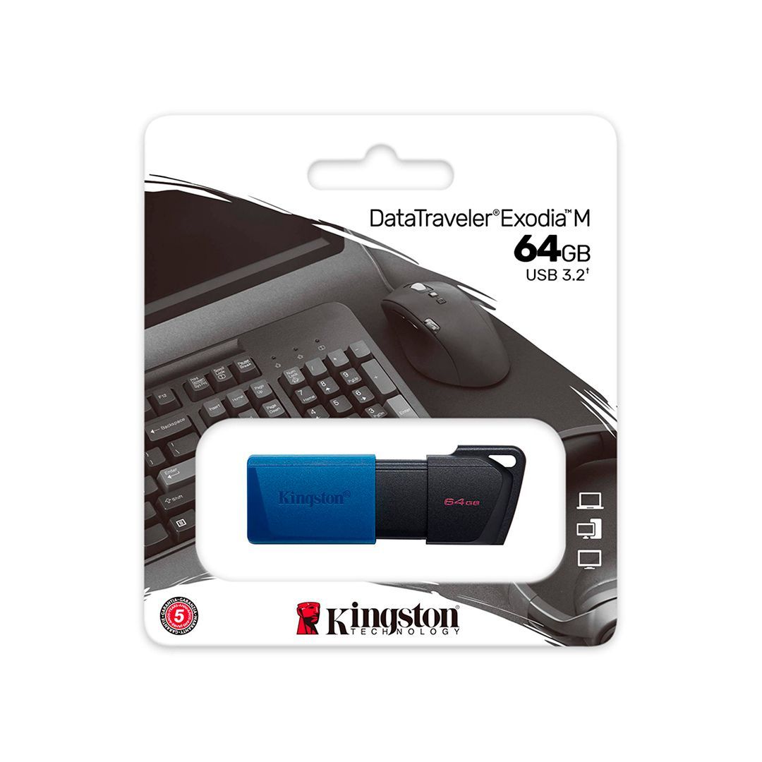 USB-флешка 64 Gb, Kingston "DTXM/64GB", USB 3.2, синяя / USB-флешки №3