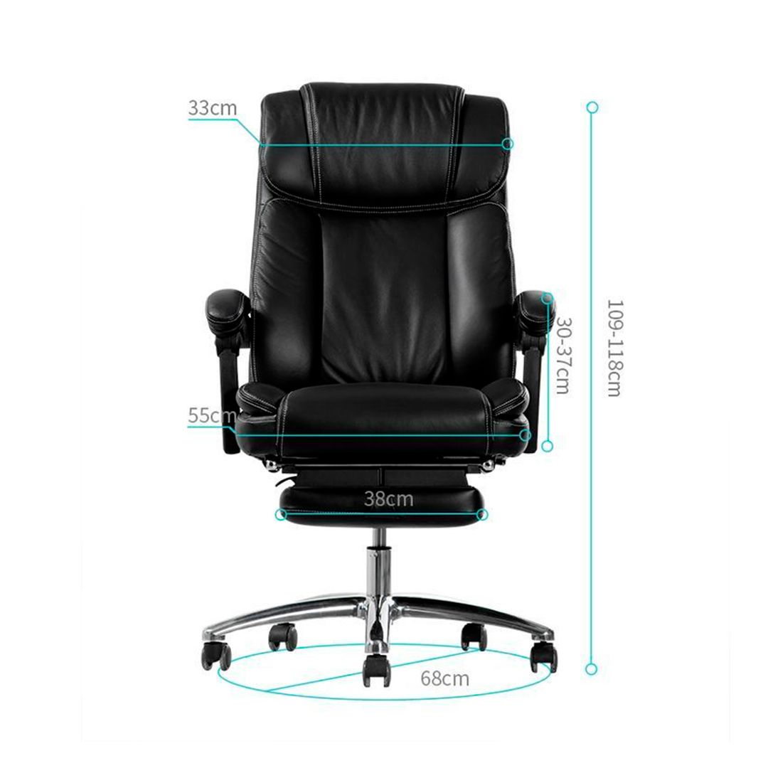 Кресло для руководителя Deli "Buchman", натуральная кожа, черное / Кресла для руководителей №3