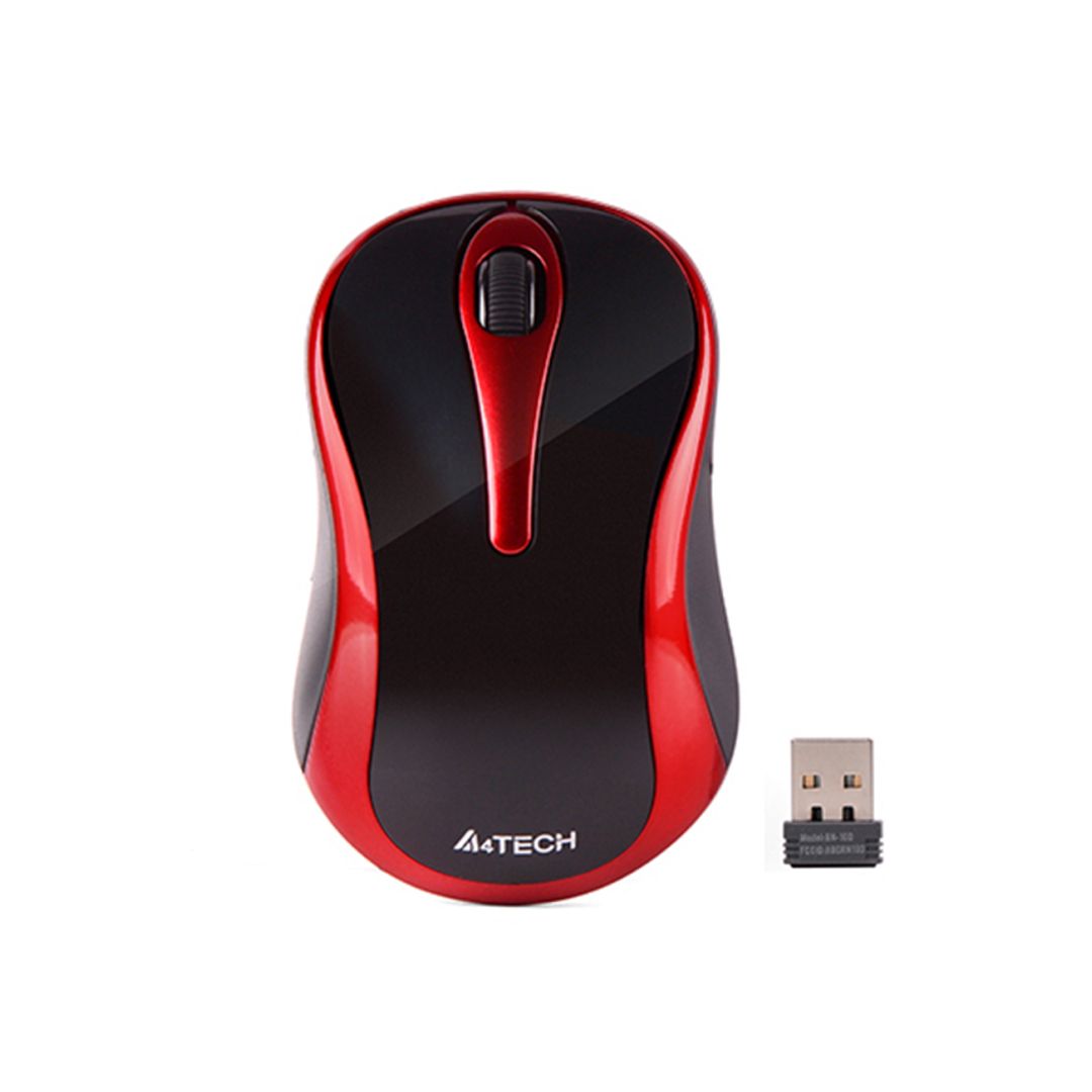 Мышь беспроводная A4Tech G3-280N, USB, 3 кнопки, 1000 dpi, оптическая, красная / Мыши беспроводные
