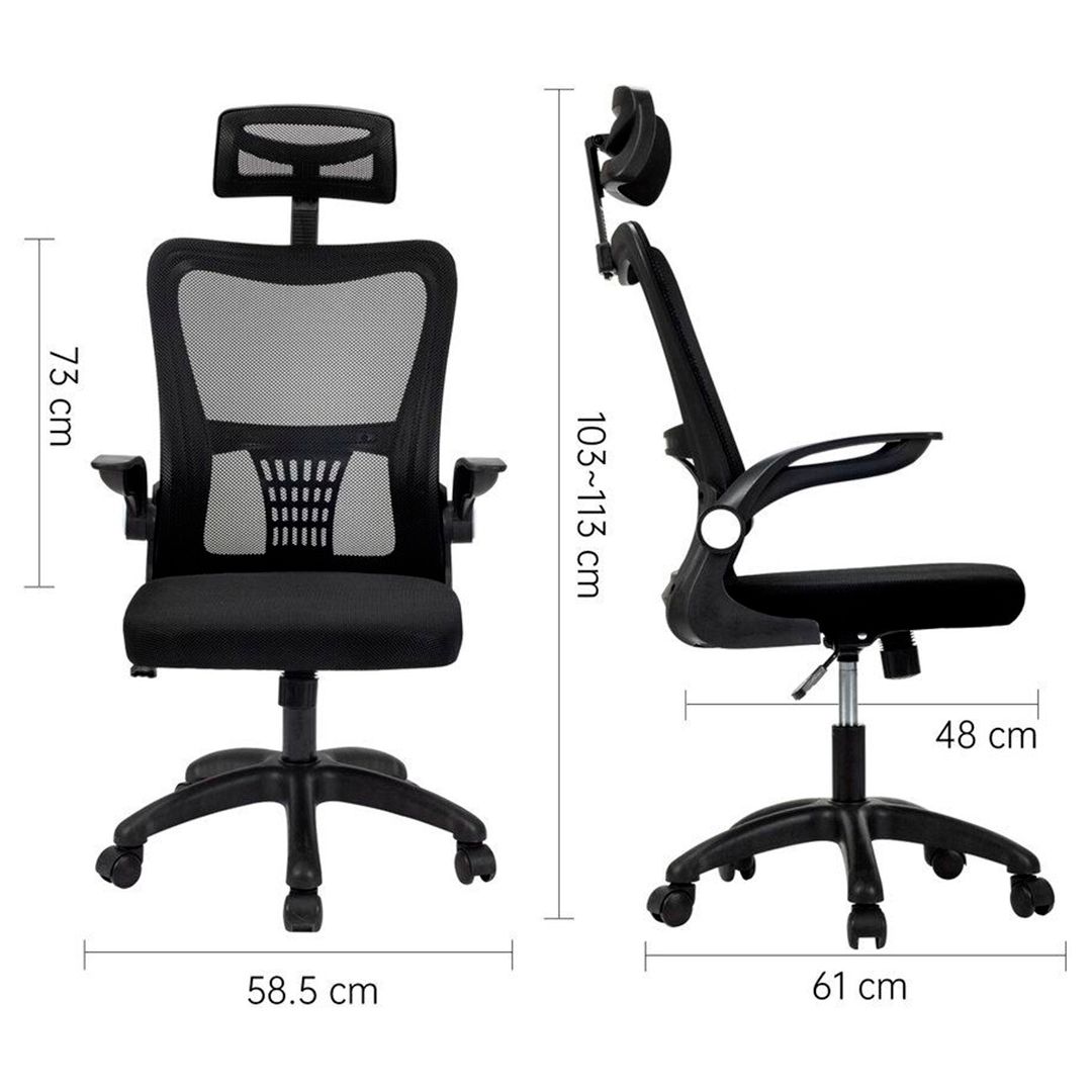 Кресло для персонала Deli "Kantor Plus", ткань, сетка, черное / Кресла для персонала №2