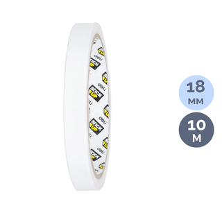 Двусторонняя клейкая лента Deli, размер 18 мм*10 м, полипропилен, белая / Монтажные и специальные ленты