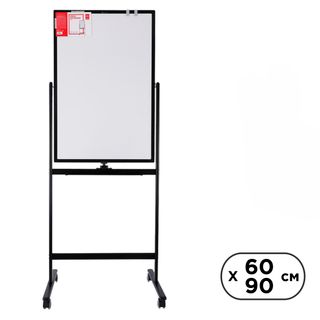 Доска магнитно-маркерная Deli, размер 60*90 см, передвижная, с полочкой для аксессуаров+аксессуары / Магнитно-маркерные доски