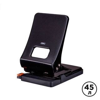 Дырокол Deli "E0143", захват 45 листов, металлический, черный / Дыроколы до 300 листов oe.kz Дырокол Deli "E0143", захват 45 листов, металлический, черный / Дыроколы до 300 листов