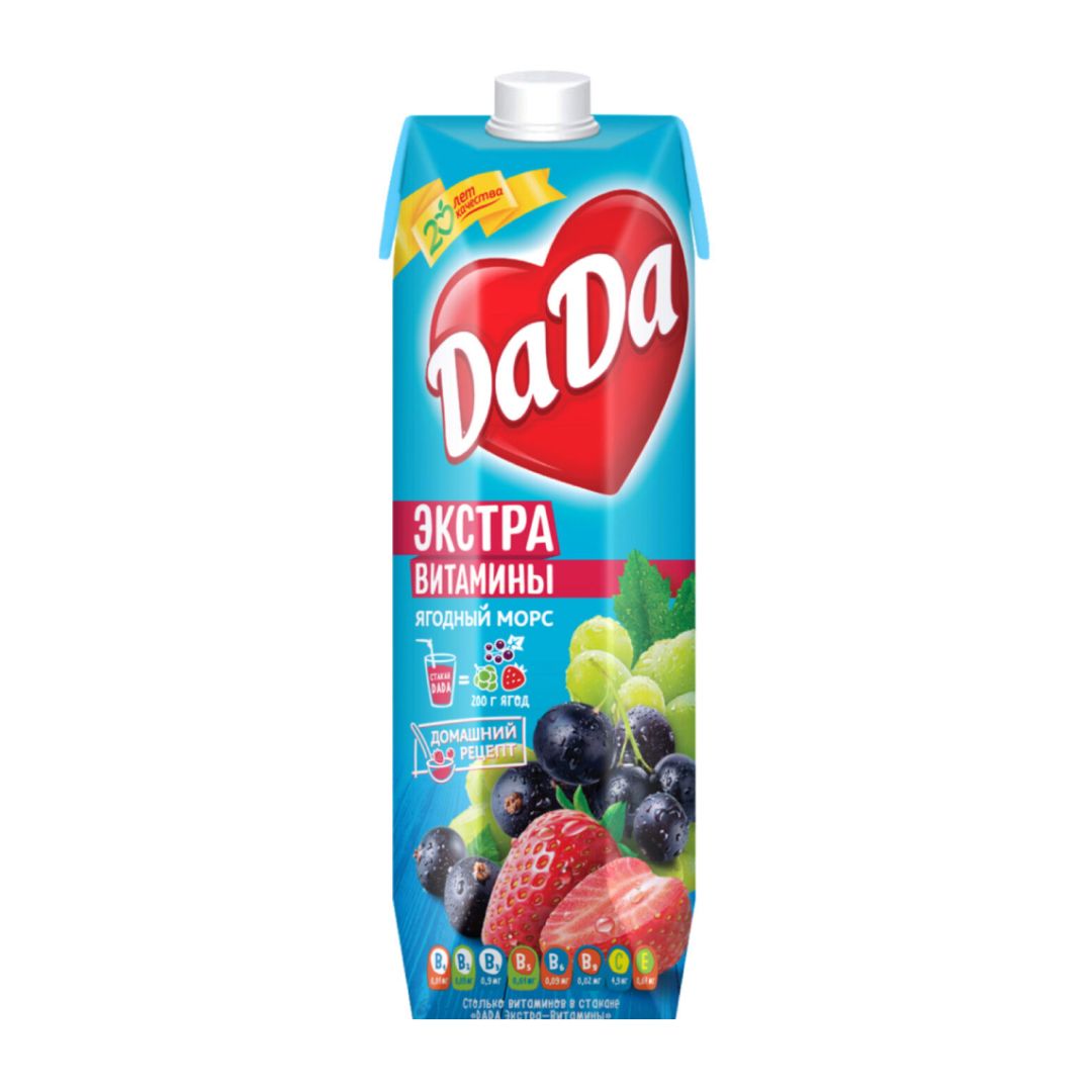 Сок DaDa Экстра витамины "Ягодный морс", 0,95 л / Напитки и энергетики