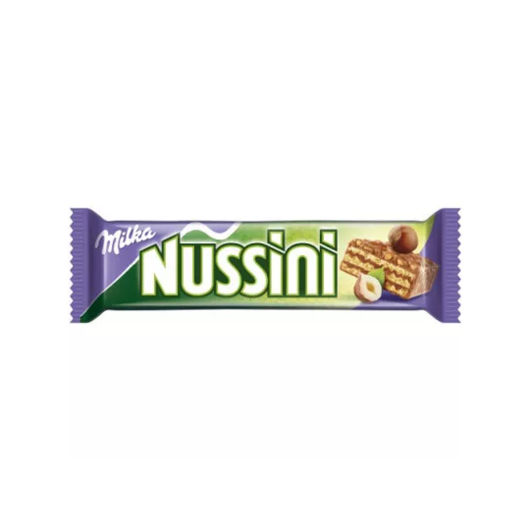 Вафли Milka Nussini, с фудуком, 31 гр / Печенье и пряники