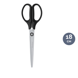 Ножницы Berlingo "Easycut 100", размер 18 см, черные / Ножницы