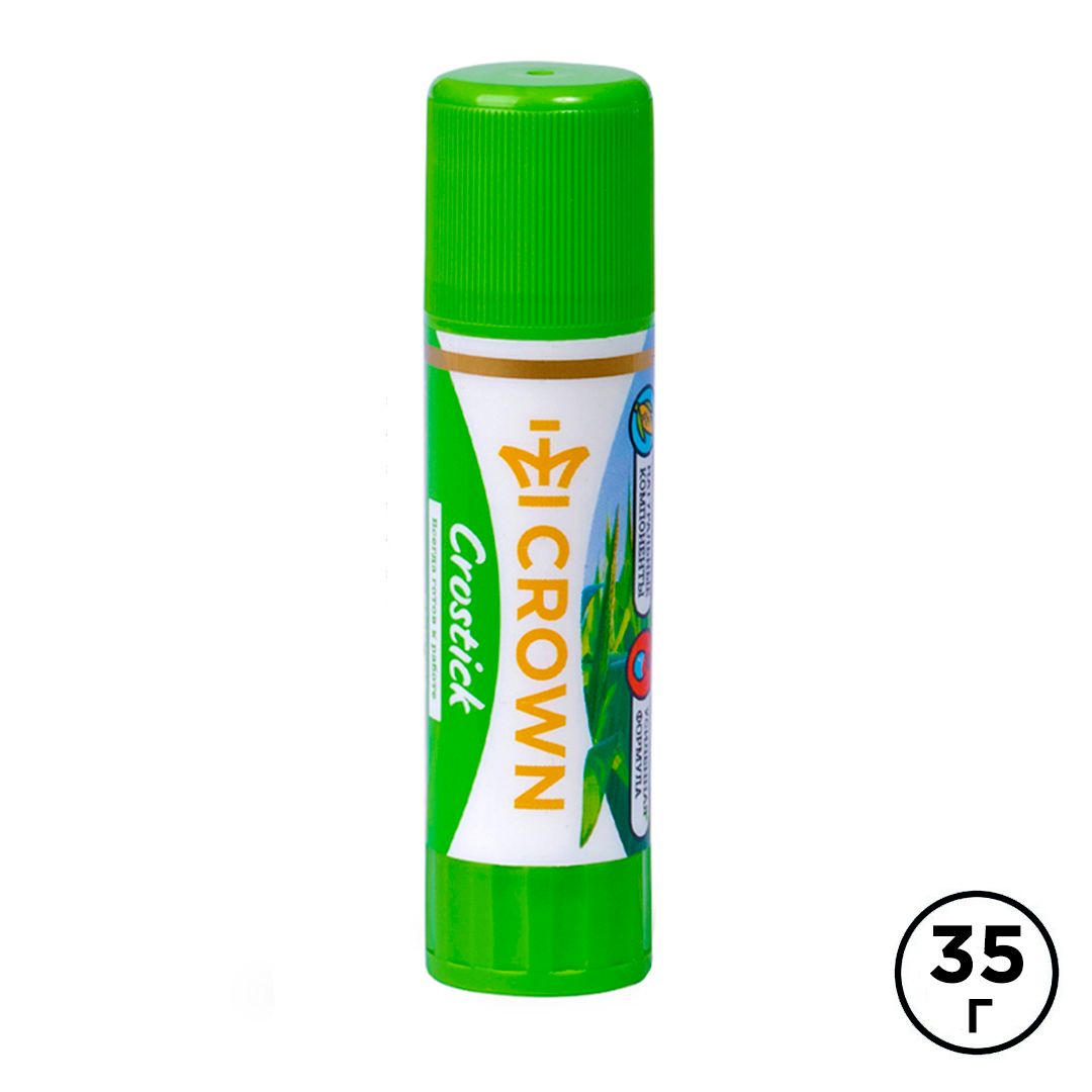 Клей-карандаш Crown "Expert", 35 гр / Клей-карандаш