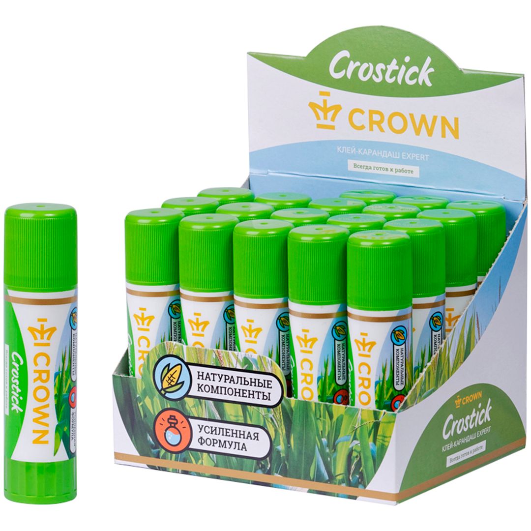 Клей-карандаш Crown "Expert", 15 гр / Клей-карандаш №5