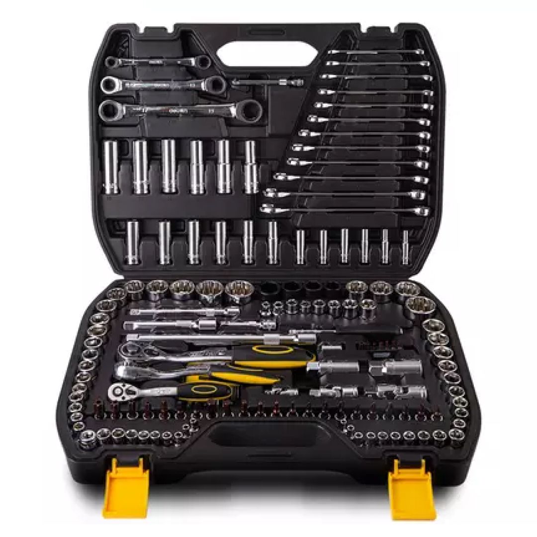 Набор Deli DL3150T, комплексный, 150 инструментов / Измерительный инструмент oe.kz Набор Deli DL3150T, комплексный, 150 инструментов / Измерительный инструмент