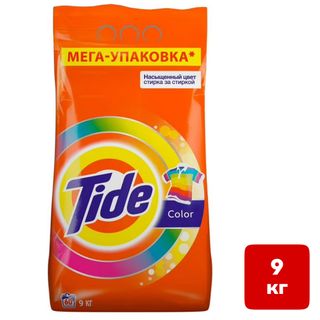 Кір жуғыш ұнтақ Tide Автомат "Color", 9 кг, жұмсақ қаптама / Кір жуғыш ұнтақтар