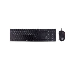 Проводной набор Genius Slimstar C126, клавиатура и оптическая мышь, ENG/RUS, USB, черный / Комплекты клавиатура+мышь