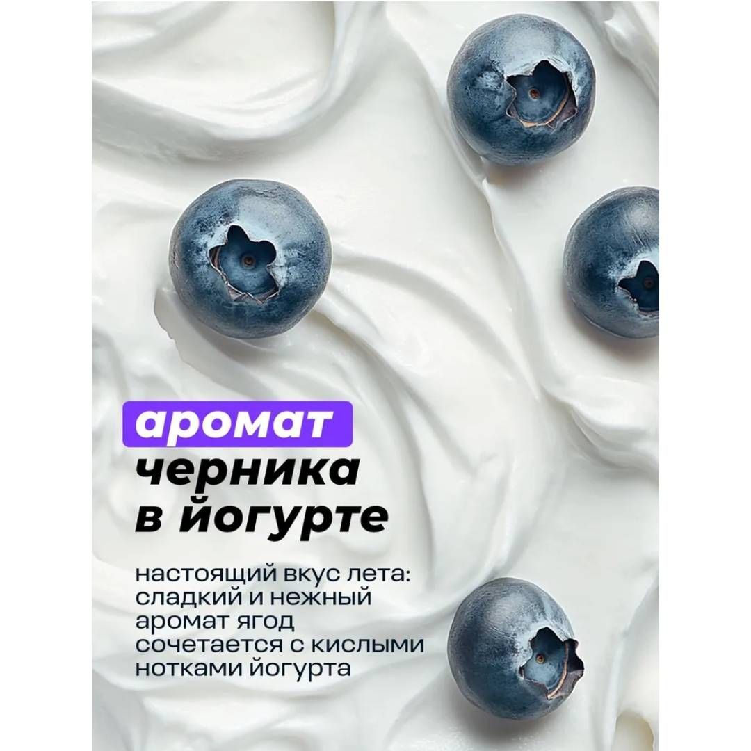 Жидкое крем-мыло Grass "Milana черника в йогурте", с дозатором, 1000 мл / Жидкое мыло №3