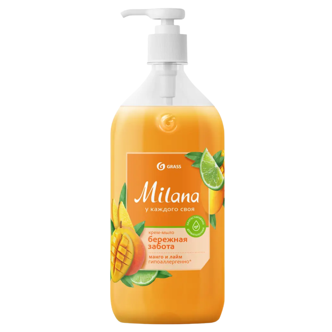 Сұйық крем-сабын Grass "Milana манго және лайм", мөлшерлегішпен 1000 мл / Сұйық сабындар №2