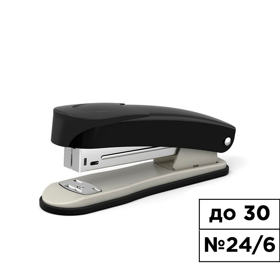 Степлер сшивает до 30 листов, Erich Krause "U1" № 24/6, черный / Степлеры oe.kz Степлер сшивает до 30 листов, Erich Krause "U1" № 24/6, черный / Степлеры