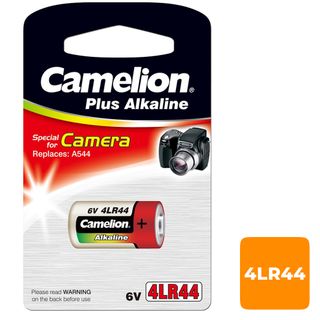 Батарейка Camelion Photo Plus Alkaline 4LR44-BP1C, 6V, 1 шт., цена за штуку / Батарейки