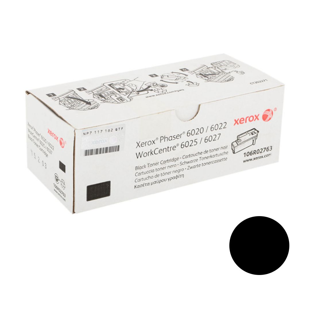 Тонер-картридж оригинальный Xerox 106R02763 для WC 6025/6027, Phaser 6020/6022, черный / null