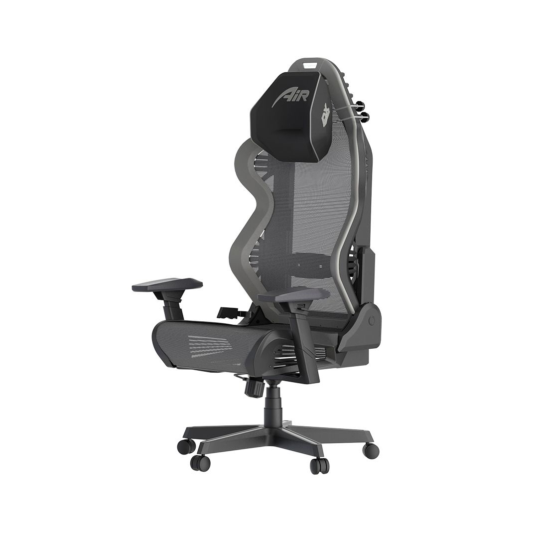 Игровое компьютерное кресло DX Racer AIR/R1S/GN, сетка, серо-черный