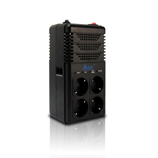 Стабилизатор напряжения SVC AVR-1008-G, 800ВА/480Вт, 4 розетки, черный / Источники бесперебойного питания №2