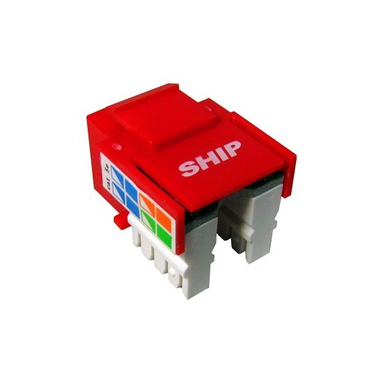 Модуль Ship M245-4 категория 5e RJ-45 UTP, красный