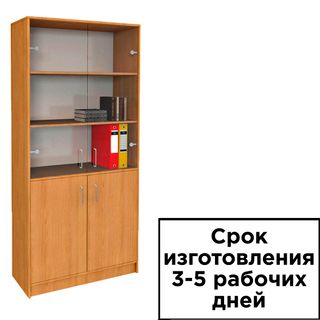 Шкаф для документов со стеклянными дверцами ШС-1, 830*330*1820 мм / Шкафы