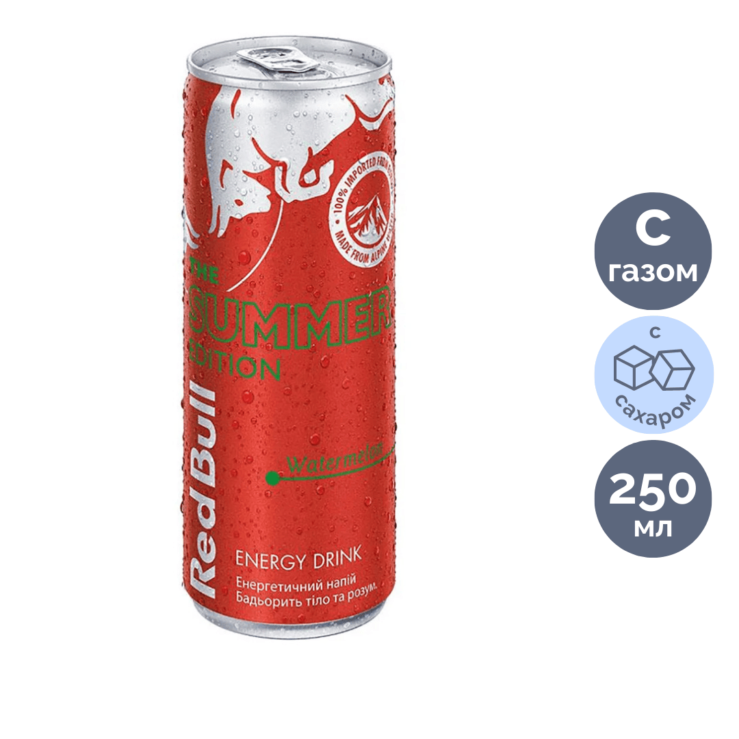 Энергетикалық сусын Red Bull Red Edition, 0,25 л, қаңылтыр банка / Сусындар мен энергетиктер