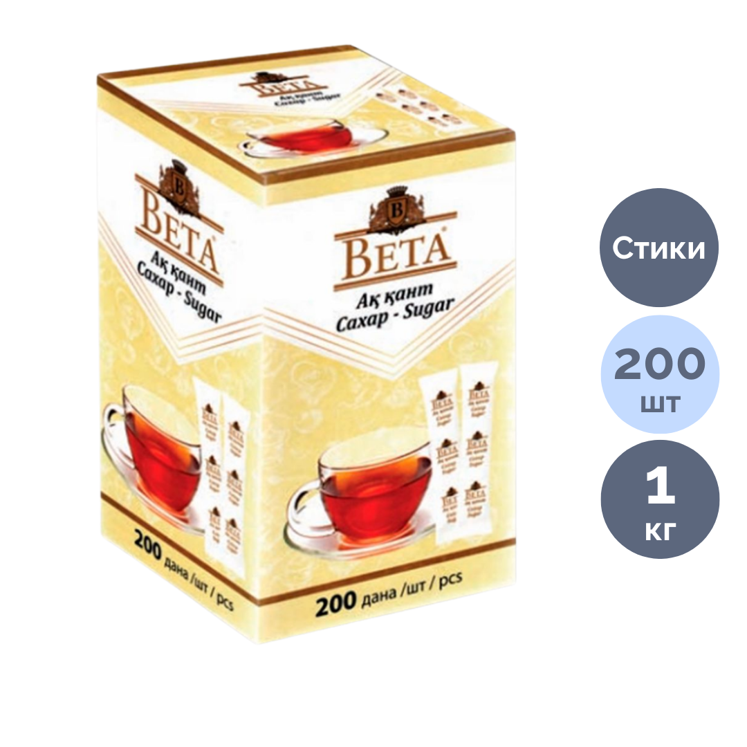 Қалташадағы қант Beta, 5 гр, 200 дана/қапт / Қант №3
