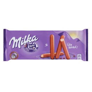 Печенье Milka "Lila Sticks", в молочном шоколаде, 112 гр / Печенье, вафли, крекеры