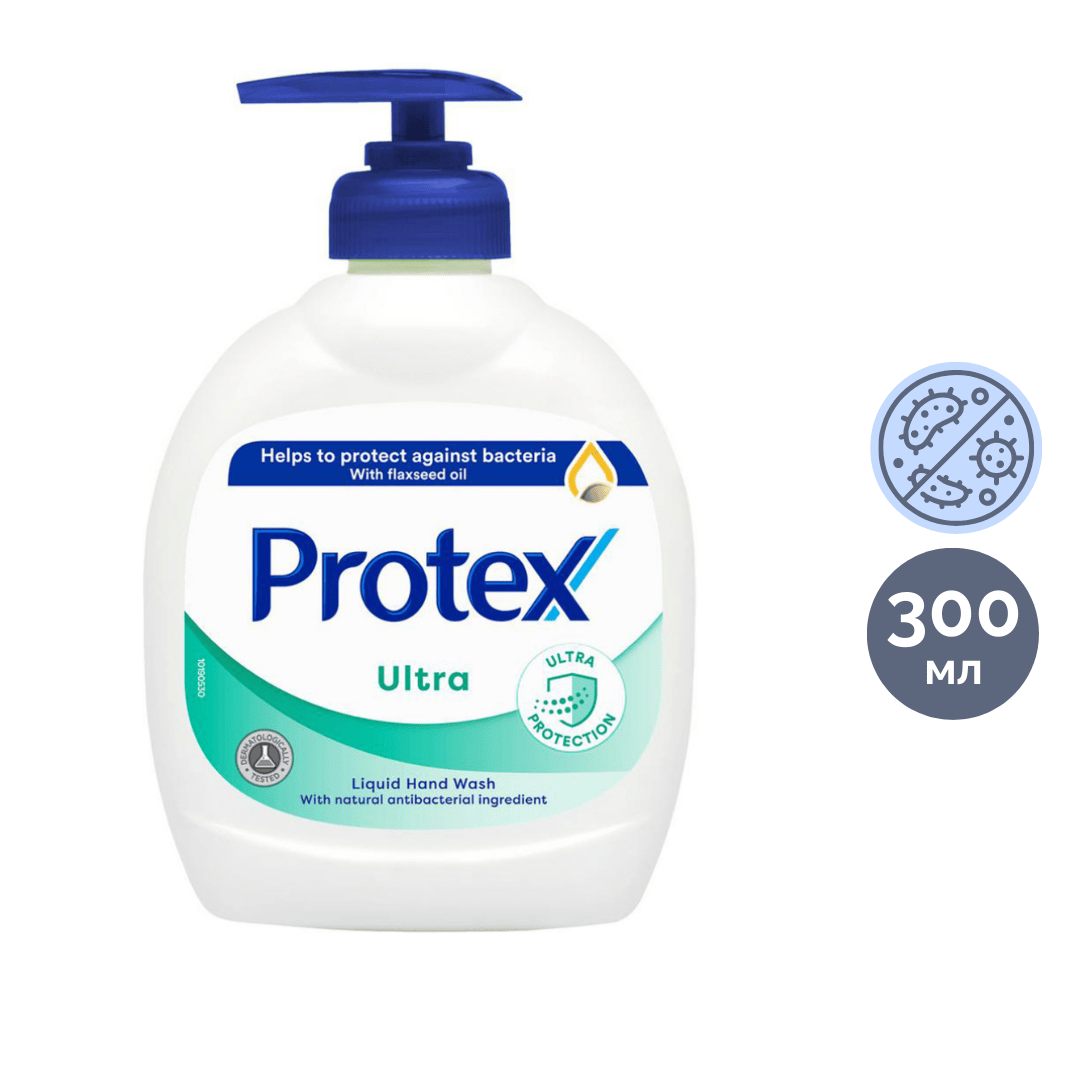 Сұйық сабын Protex "Ultra", бактерияға қарсы, мөлшерлегішпен, 300 мл / Сұйық сабындар