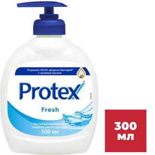 Жидкое мыло Protex "Fresh", антибактериальное, с дозатором, 300 мл. / Жидкое мыло